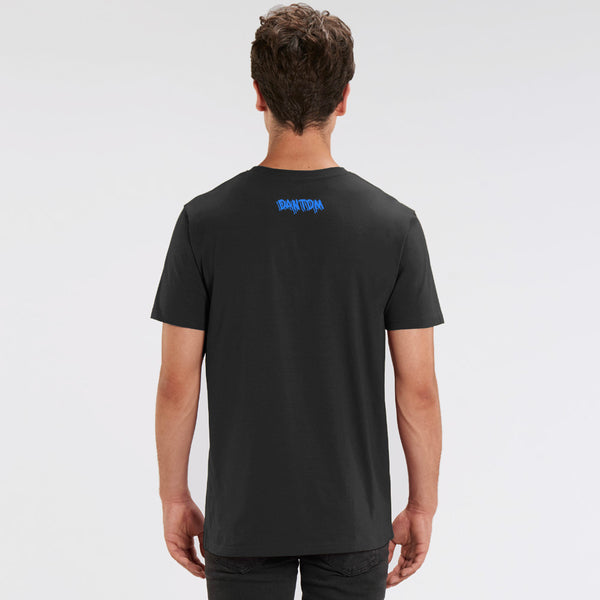 Dantdm Graffiti Blue Foil T Shirt Black Official Dantdm Uk